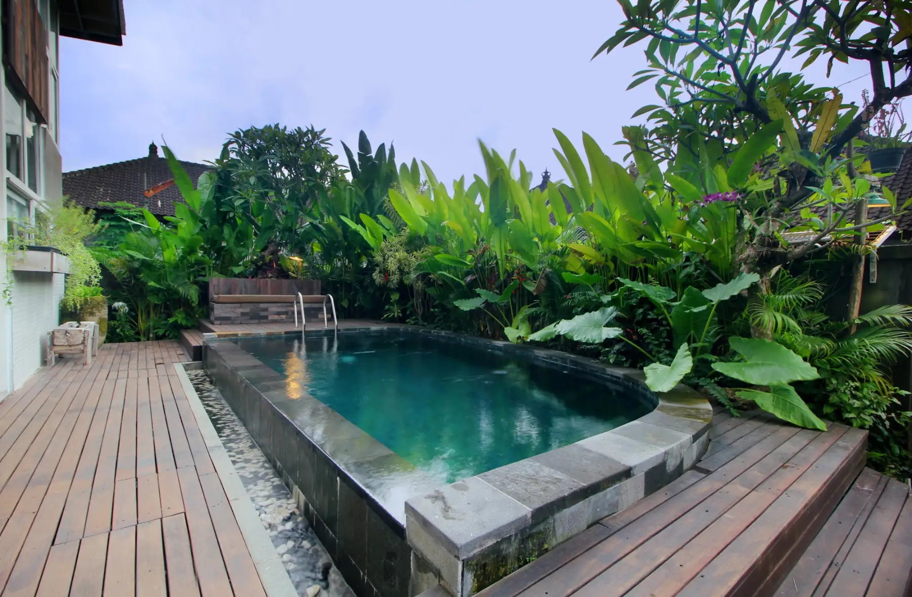 Kubu Jodi Ubud: Pool surrounded by jungle